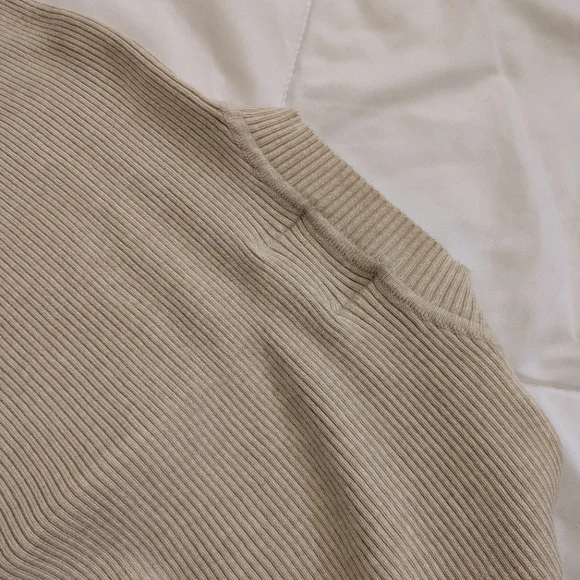 Women Ribbed cream Sweater - Picture 4 of 8